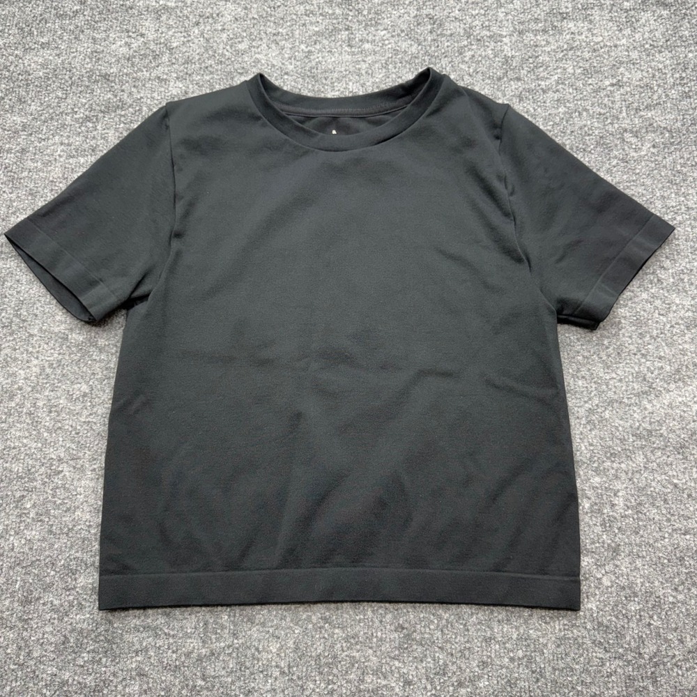 A New Day Womens Seamless Short Sleeve Crewneck T-Shirt Black Large 018018377